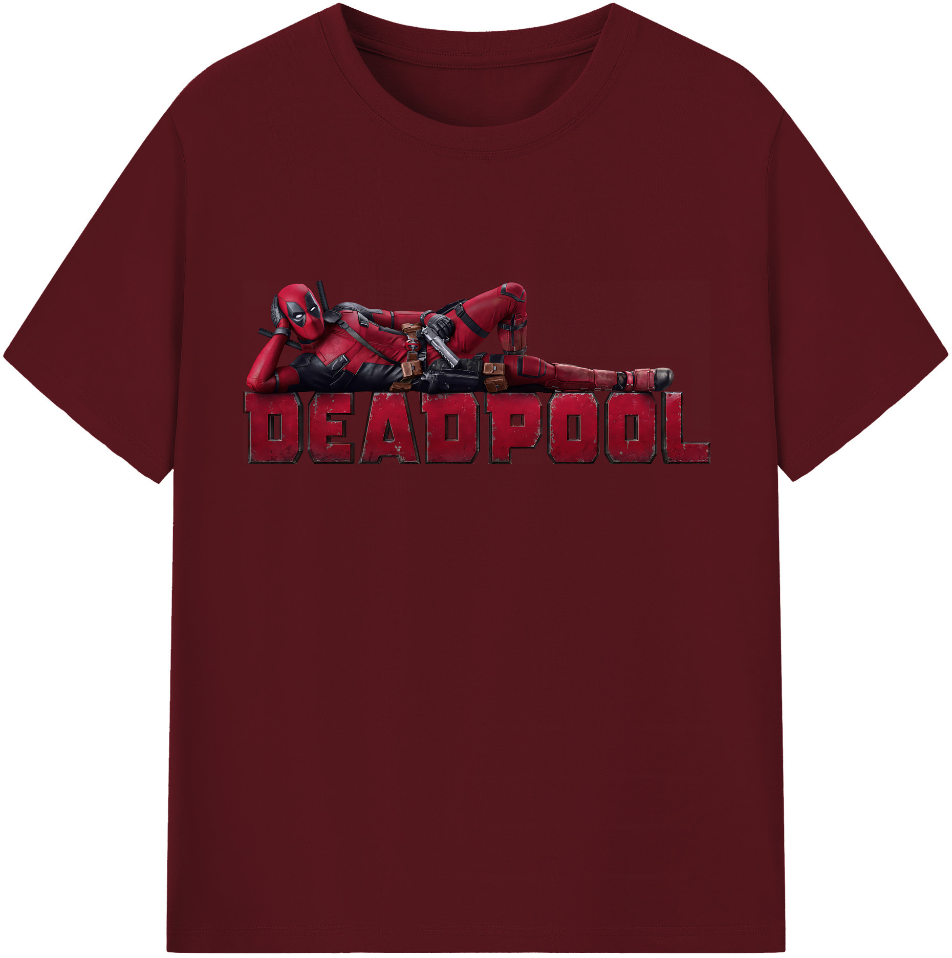 （画像用） Deadpool デッドプール 綿100％半袖Tシャツ（フロントプリント）